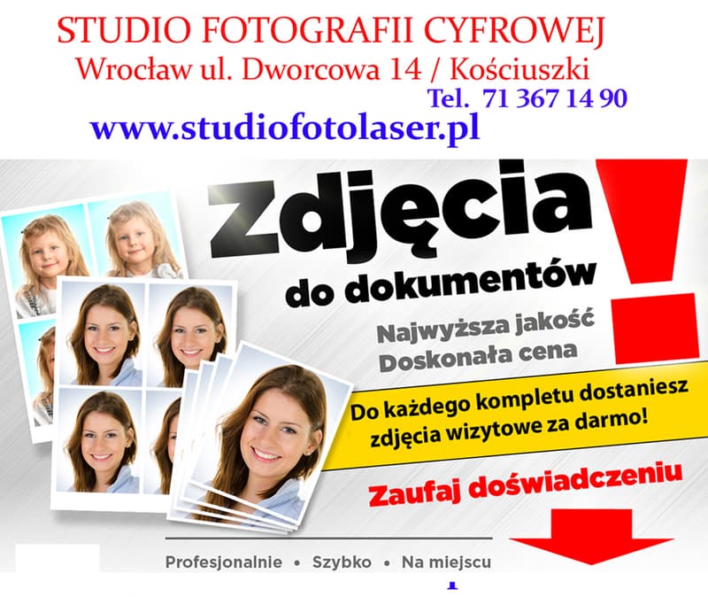 Studia Fotograficzne Studio Fotografii Cyfrowej studiofotolaser.pl w Wrocław